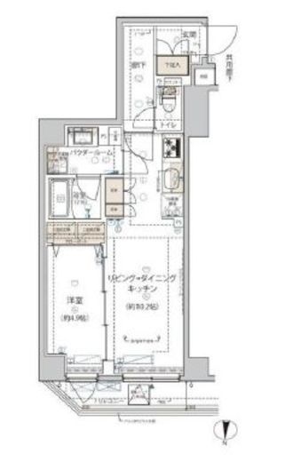 アルコバレーノ錦糸町 3階 間取り図