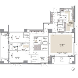 六本木プラシッド (ROPPONGI PLACID) 101 間取り図