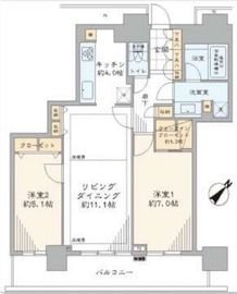 ザ・クレストタワー 8階 間取り図
