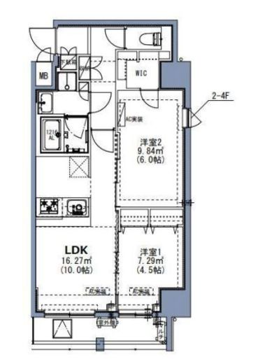 S-RESIDENCE尾久azure (エスレジデンス尾久azure) 401 間取り図