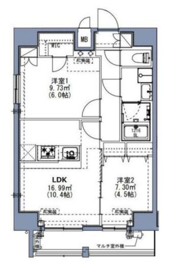 S-RESIDENCE尾久azure (エスレジデンス尾久azure) 1102 間取り図