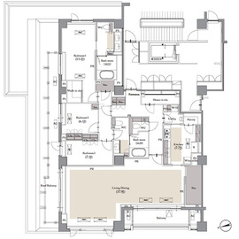 六本木プラシッド (ROPPONGI PLACID) 405 間取り図