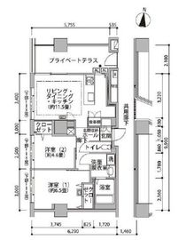 東雲キャナルコートCODAN 19-1304 間取り図