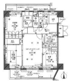 クレッセント三鷹 9階 間取り図