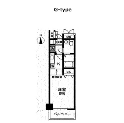レジディア上野御徒町 808 間取り図