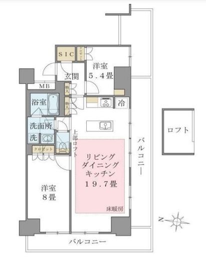 ブリリアイスト東雲キャナルコート 1412 間取り図