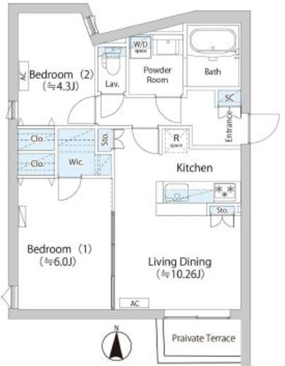 LAPIS武蔵小山 101 間取り図