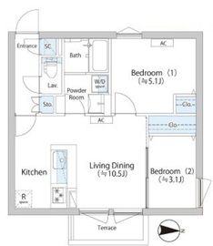 LAPIS武蔵小山 102 間取り図