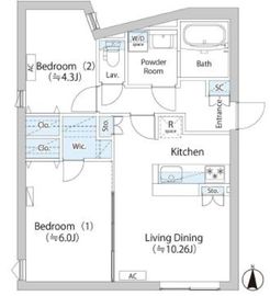 LAPIS武蔵小山 201 間取り図