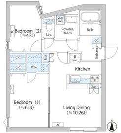 LAPIS武蔵小山 301 間取り図