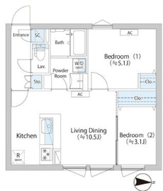 LAPIS武蔵小山 302 間取り図