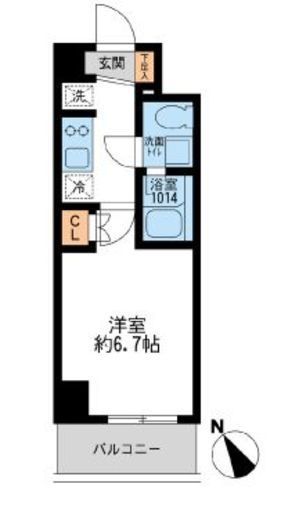 アーデン門前仲町 304 間取り図