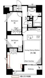 グリーンパーク八丁堀 11階 間取り図