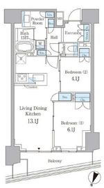 プラウド日本橋三越前 8階 間取り図