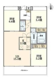 ウェルスクエア碑文谷 2F1 間取り図