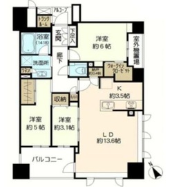 プラウド東京八丁堀 12階 間取り図