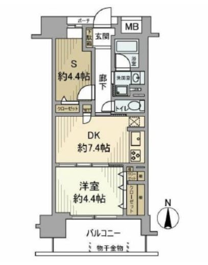 オーベルグランディオ萩中 6階 間取り図