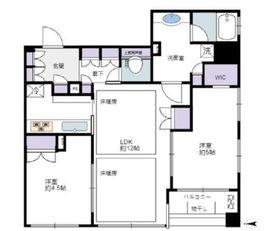 サンクレイドル御苑内藤町 5階 間取り図