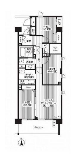 ピエス綱島 520 間取り図