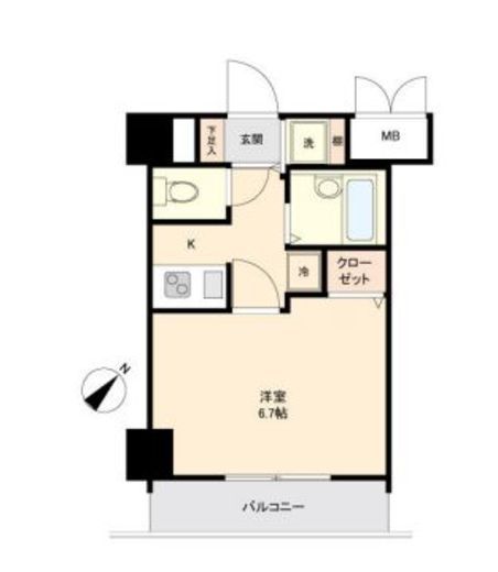 ドルチェ月島弐番館 4階 間取り図