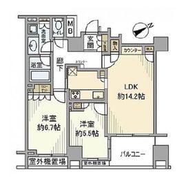 イトーピア武蔵野ブランマーク 9階 間取り図