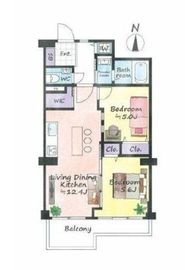マンション西目黒苑 6階 間取り図