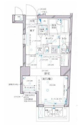パレステュディオ三番町Ⅱ 3階 間取り図