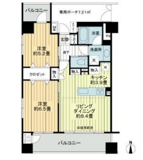 ライオンズプラザ五反田 9階 間取り図
