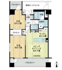 ライオンズプラザ五反田 9階 間取り図