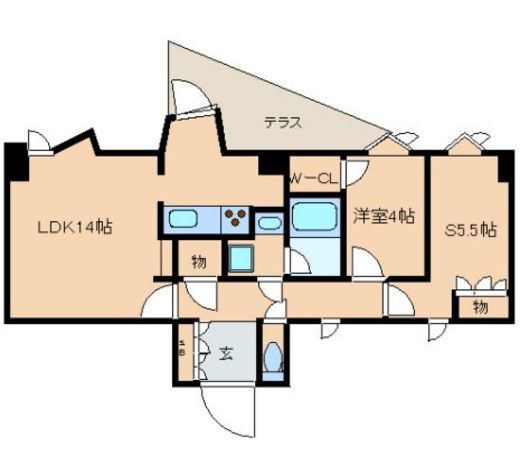レジディア文京音羽 101 間取り図