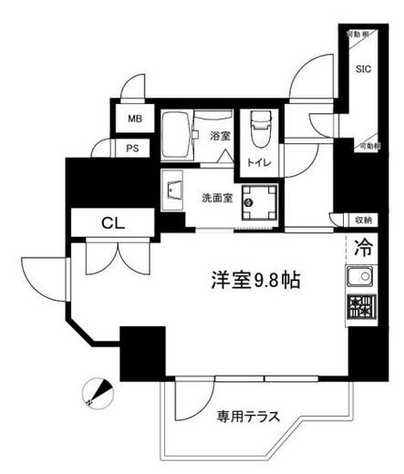 クリアルプレミア恵比寿 (CREALpremier恵比寿) 1階 間取り図