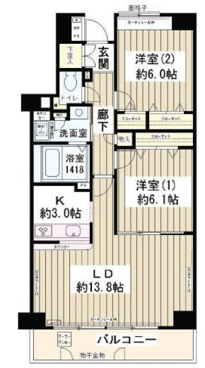 メゾン・シャルム 405 間取り図