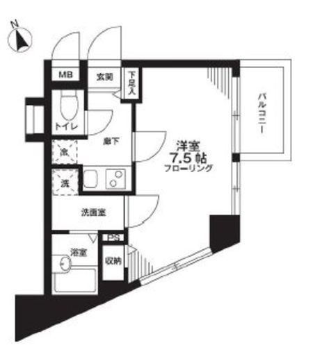 レキシントン・スクエア曙橋 307 間取り図