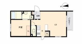 ルクレ三軒茶屋南 203 間取り図