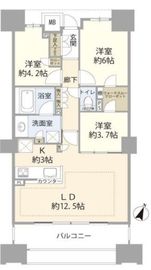 ブランズ亀有 15階 間取り図