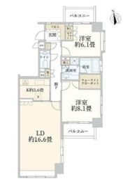 サンクタス有栖川 5階 間取り図