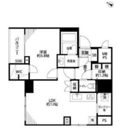 クレール六本木 5階 間取り図