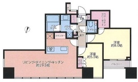 プレミストタワー白金高輪 29階 間取り図