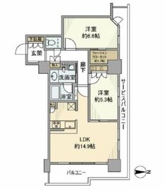 クレストタワー品川シーサイド 5階 間取り図