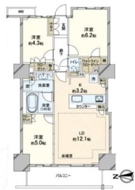 プライムパークス品川シーサイド ザ・タワー 3階 間取り図