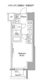 ザ・パークハビオ五反田 401 間取り図