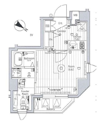 メイクスアート三ノ輪Ⅱ 701 間取り図