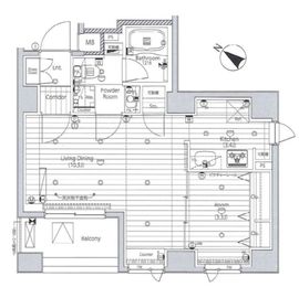 メイクスアート三ノ輪Ⅱ 803 間取り図