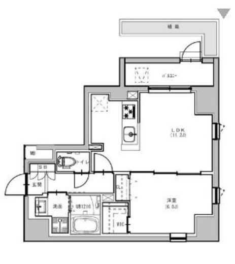 S-RESIDENCE浅草Fiore (エスレジデンス浅草フィオーレ) 101 間取り図