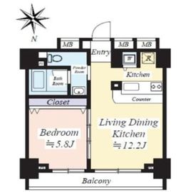 グラン・アベニュー銀座東 502 間取り図