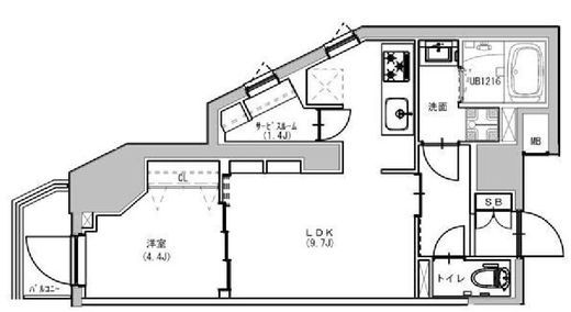 S-RESIDENCE浅草Fiore (エスレジデンス浅草フィオーレ) 403 間取り図
