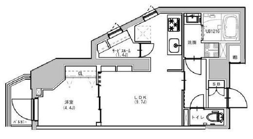 S-RESIDENCE浅草Fiore (エスレジデンス浅草フィオーレ) 503 間取り図