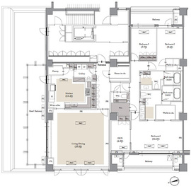 六本木プラシッド (ROPPONGI PLACID) 504 間取り図