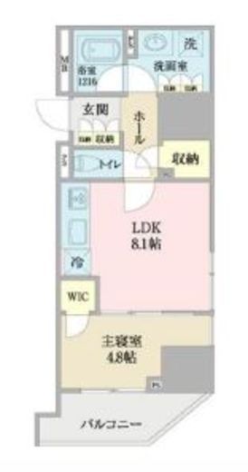 サンウッド東中野 5階 間取り図