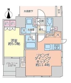 オープンレジデンシア千代田東神田 8階 間取り図